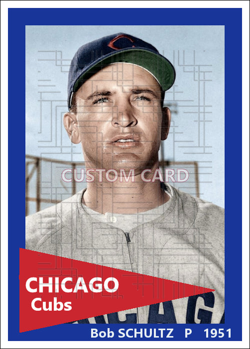 Bob Schultz - 1951 Chicago Cubs - choose a size & style