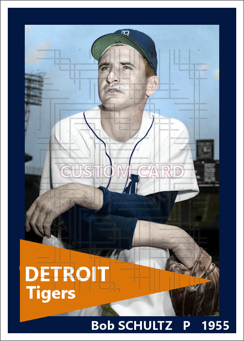 Bob Schultz - 1955 Detroit Tigers - choose a size & style