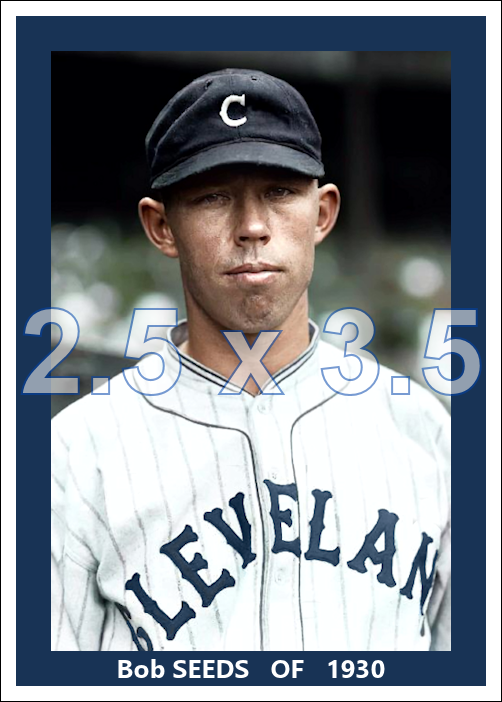 Bob Seeds - 1930 Cleveland Indians - choose a size & style