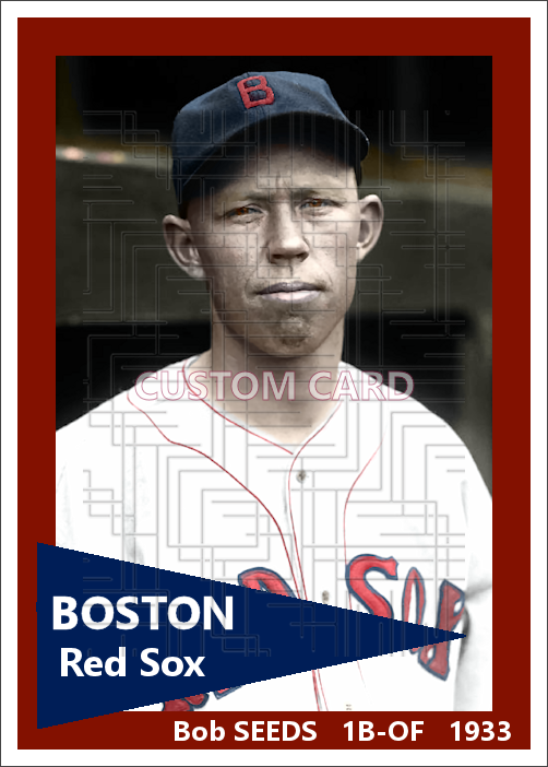 Bob Seeds - 1933 Boston Red Sox - choose a size & style