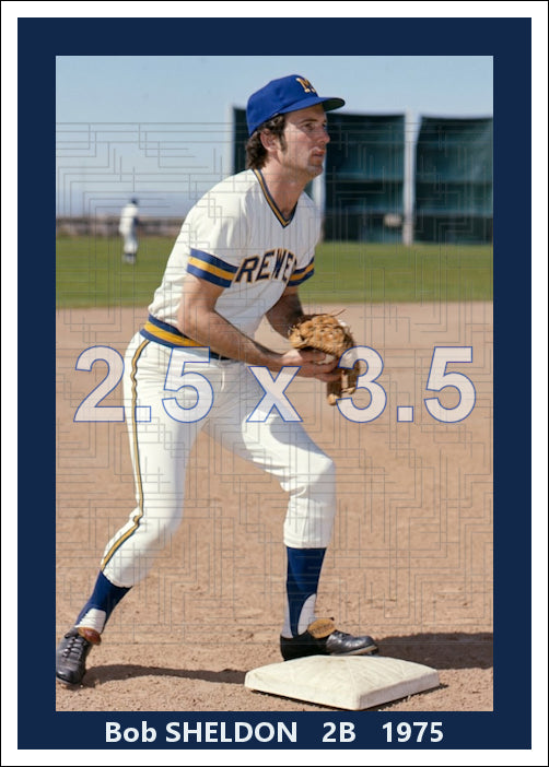 Bob Sheldon - 1975 Milwaukee Brewers - choose a size & style
