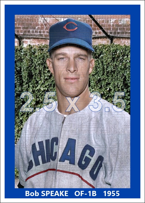 Bob Speake - 1955 Chicago Cubs - choose a size & style