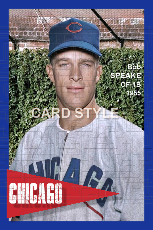 Bob Speake - 1955 Chicago Cubs - choose a size & style