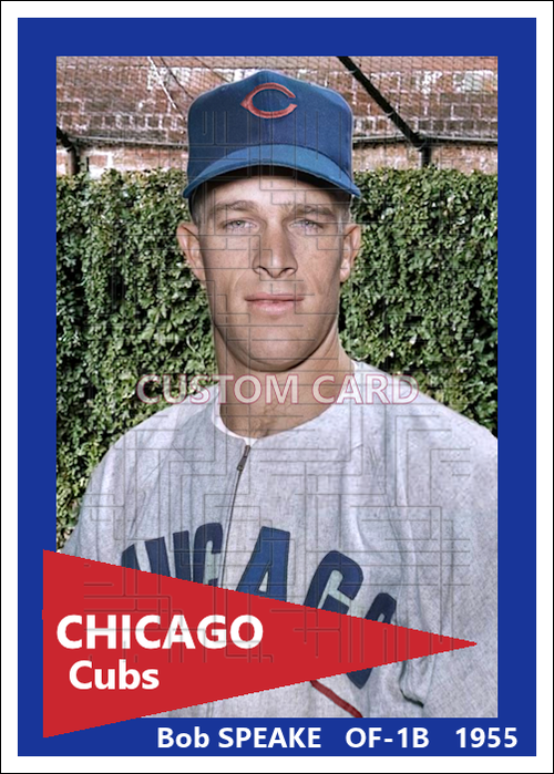 Bob Speake - 1955 Chicago Cubs - choose a size & style