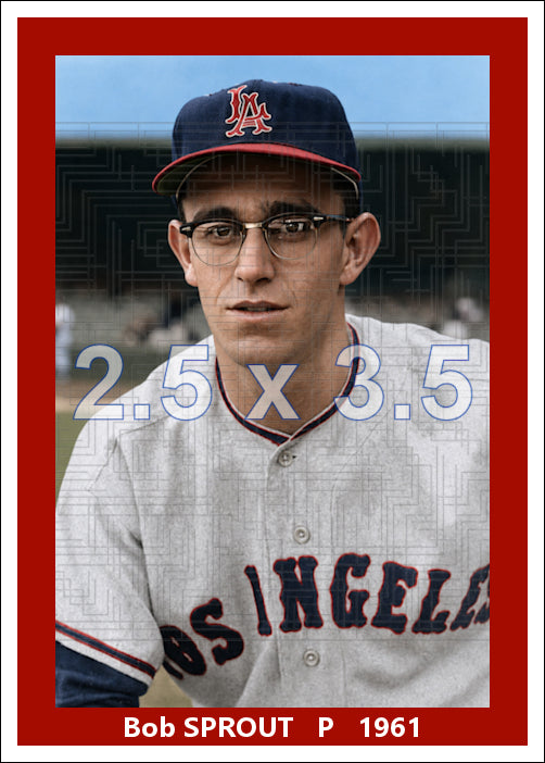 Bob Sprout - 1961 Los Angeles Angels - choose a size & style