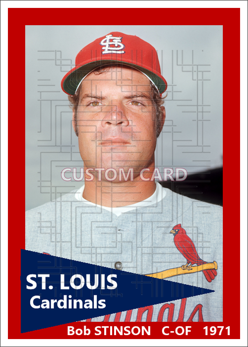 Bob Stinson - 1971 St. Louis Cardinals - choose a size & style