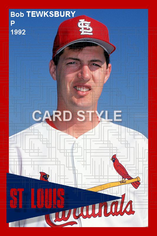 Bob Tewksbury - 1992 St. Louis Cardinals - choose a size & style