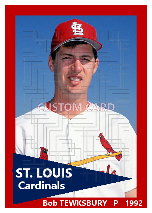Bob Tewksbury - 1992 St. Louis Cardinals - choose a size & style