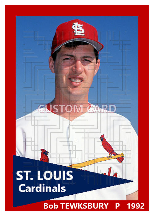 Bob Tewksbury - 1992 St. Louis Cardinals - choose a size & style