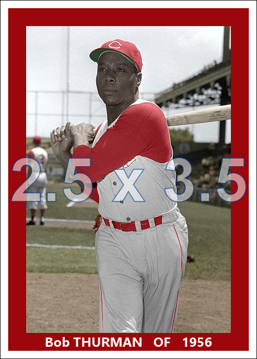 Bob Thurman - 1956 Cincinnati Reds - choose a size & style