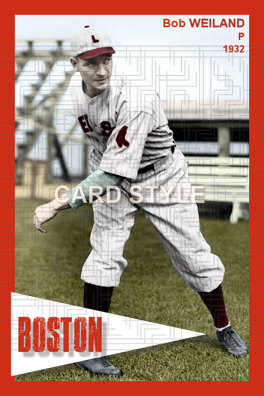Bob Weiland - 1932 Boston Red Sox - choose a size & style