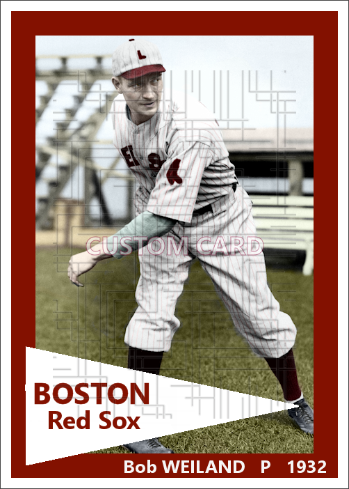 Bob Weiland - 1932 Boston Red Sox - choose a size & style