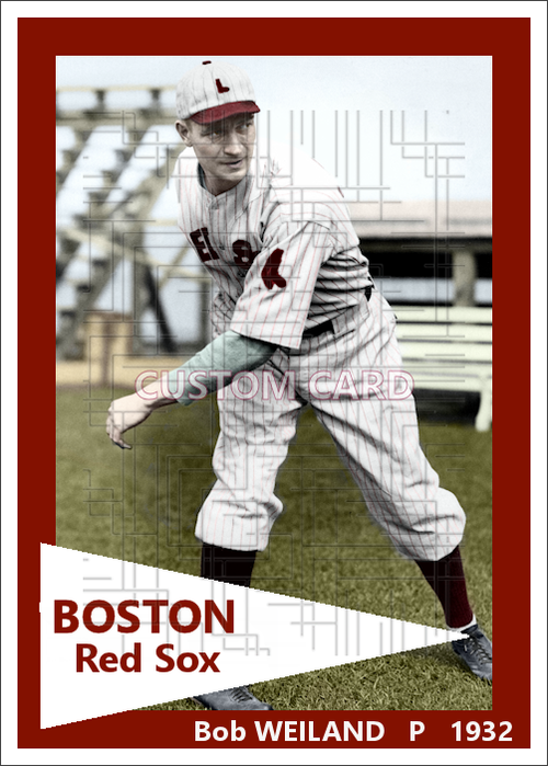 Bob Weiland - 1932 Boston Red Sox - choose a size & style