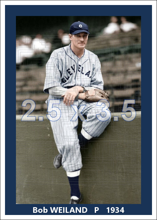 Bob Weiland - 1934 Cleveland Indians - choose a size & style