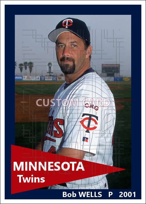 Bob Wells - 2001 Minnesota Twins - choose a size & style