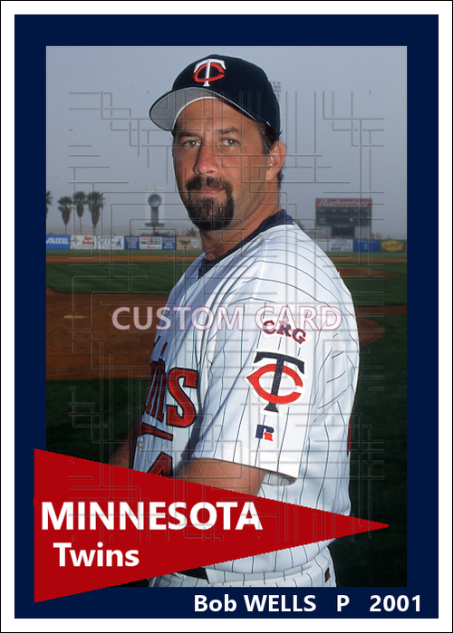 Bob Wells - 2001 Minnesota Twins - choose a size & style