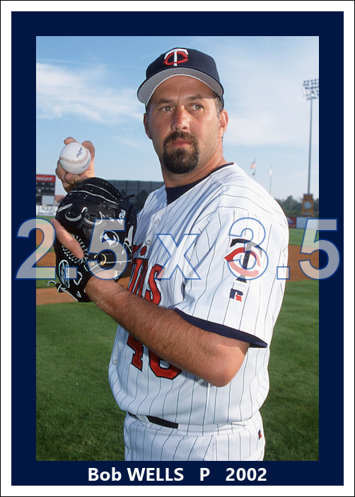 Bob Wells - 2002 Minnesota Twins - choose a size & style