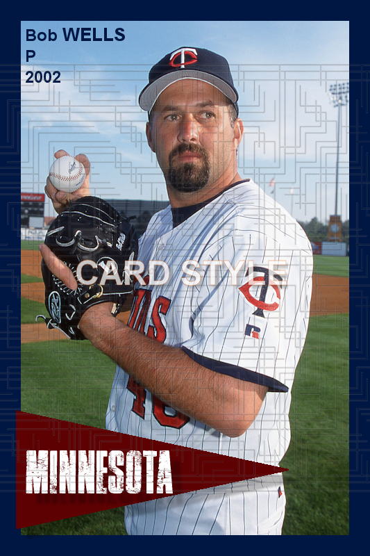 Bob Wells - 2002 Minnesota Twins - choose a size & style