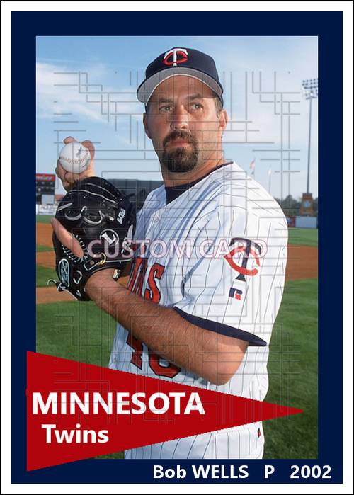Bob Wells - 2002 Minnesota Twins - choose a size & style