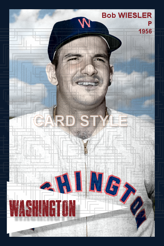 Bob Wiesler - 1956 Washington Senators - choose a size & style