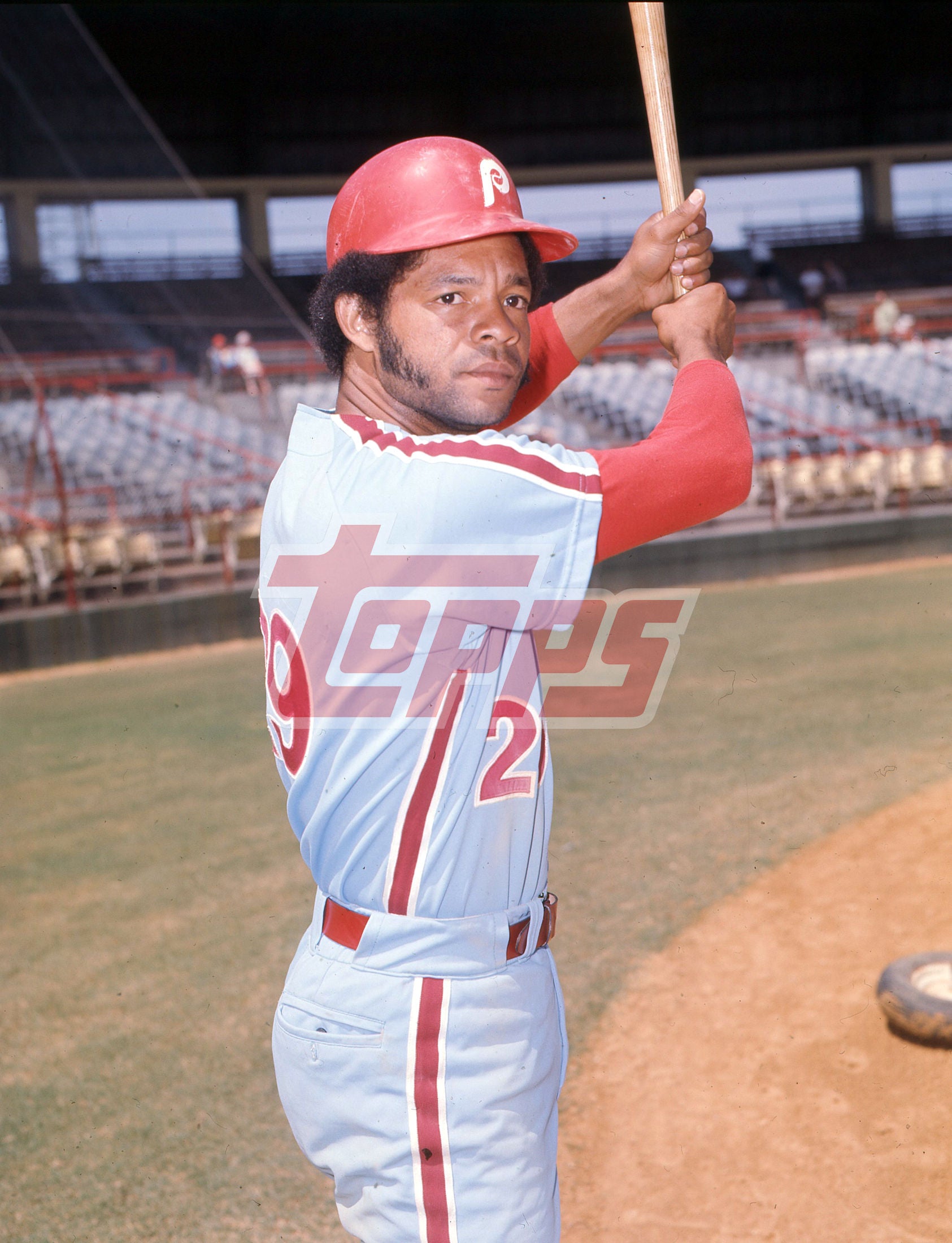 Bobby Tolan - 1976 Philadelphia Phillies - original ToppsVault medium format color transparency