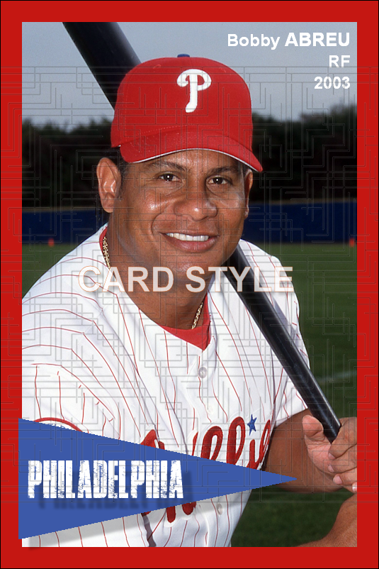 Bobby Abreu - 2003 Philadelphia Phillies - choose a size & style