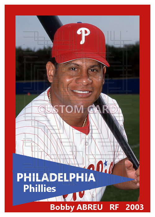 Bobby Abreu - 2003 Philadelphia Phillies - choose a size & style