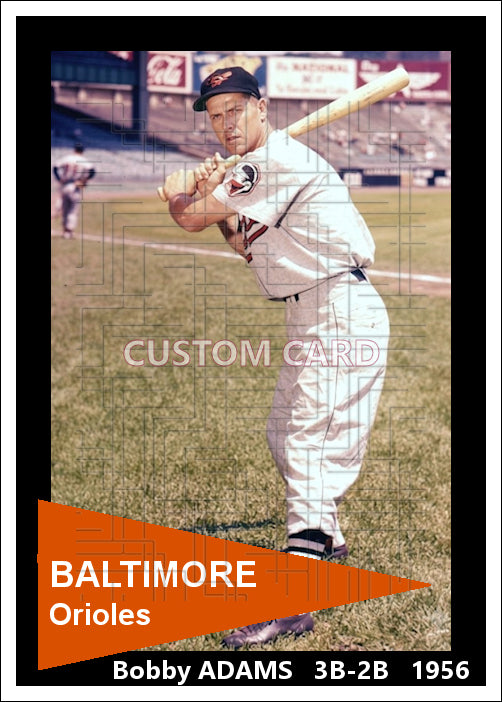 Bobby Adams - 1956 Baltimore Orioles - choose a size & style