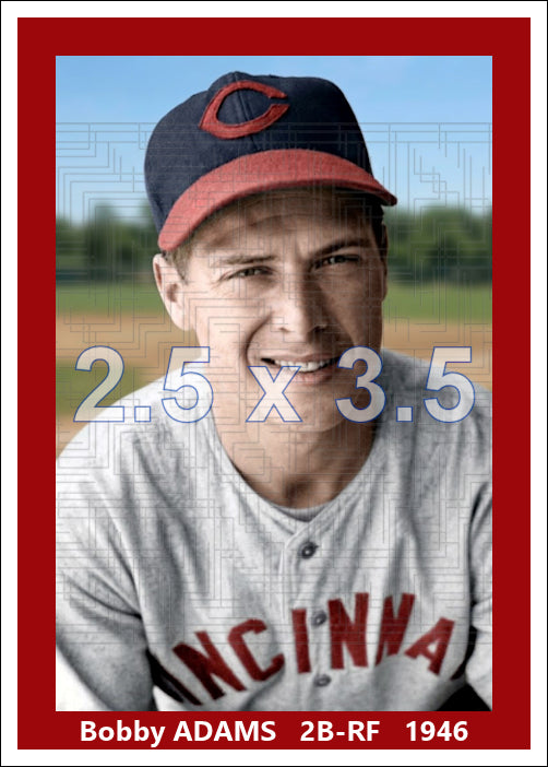 Bobby Adams - 1946 Cincinnati Reds - choose a size & style