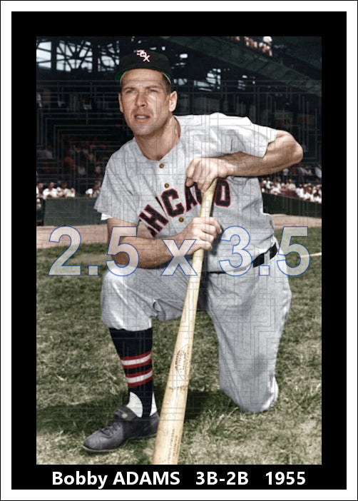 Bobby Adams - 1955 Chicago White Sox - choose a size & style