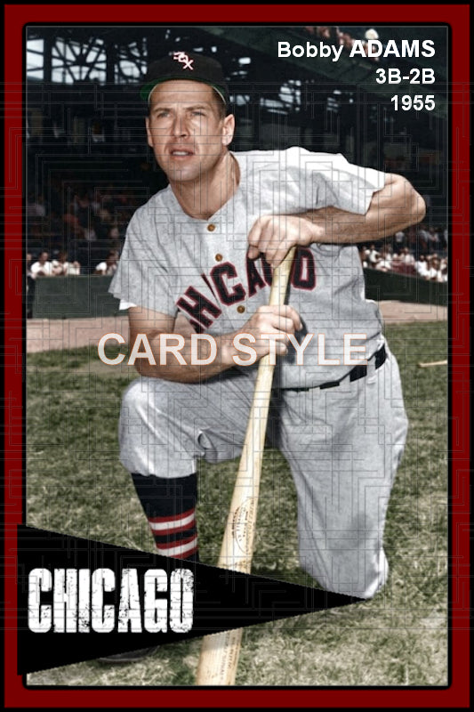 Bobby Adams - 1955 Chicago White Sox - choose a size & style
