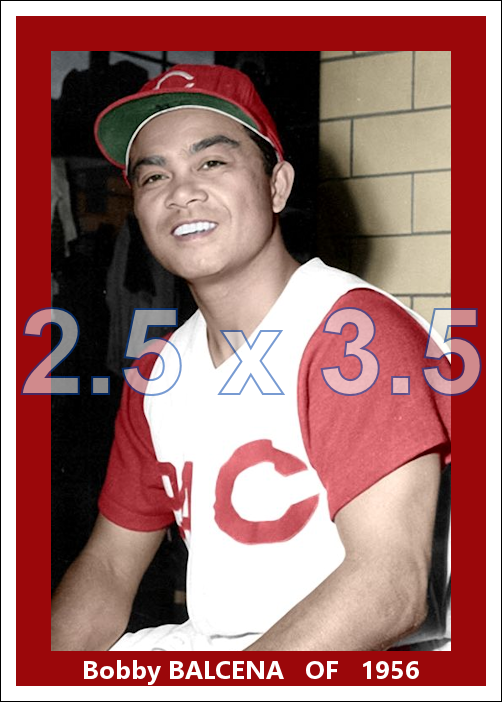 Bobby Balcena - 1956 Cincinnati Reds - choose a size & style