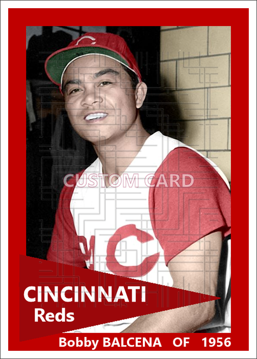 Bobby Balcena - 1956 Cincinnati Reds - choose a size & style