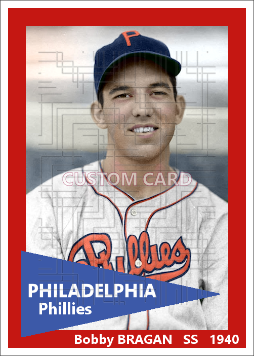 Bobby Bragan - 1940 Philadelphia Phillies - choose a size & style