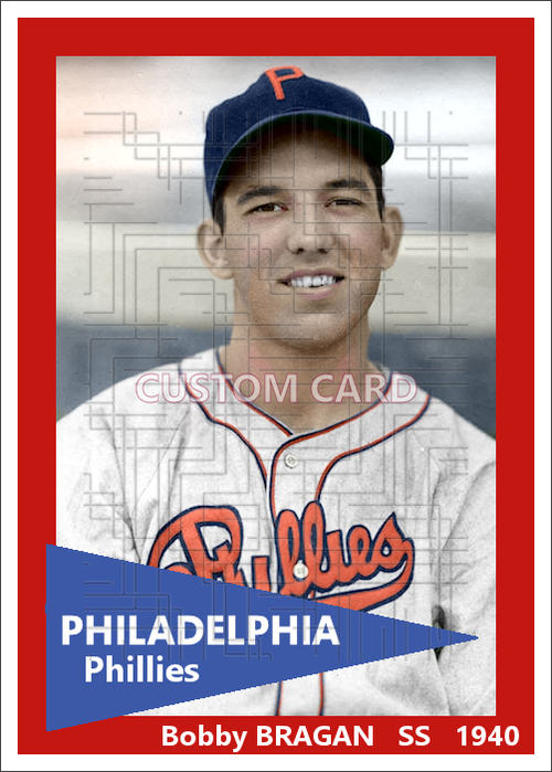 Bobby Bragan - 1940 Philadelphia Phillies - choose a size & style