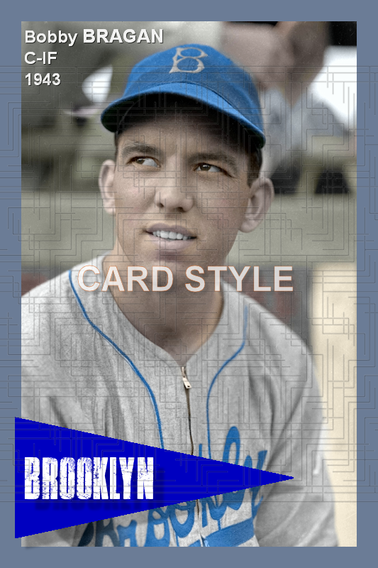Bobby Bragan - 1943 Brooklyn Dodgers - choose a size & style