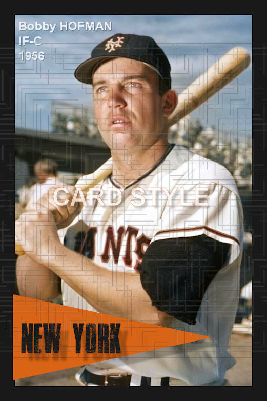 Bobby Hofman - 1956 New York Giants - choose a size & style