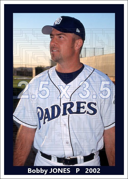Bobby Jones - 2002 San Diego Padres - choose a size & style
