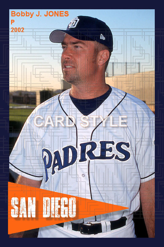 Bobby Jones - 2002 San Diego Padres - choose a size & style