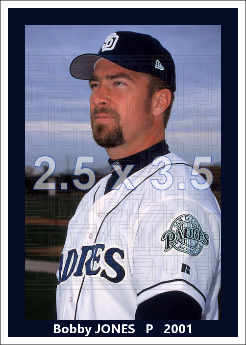 Bobby Jones - 2001 San Diego Padres - choose a size & style
