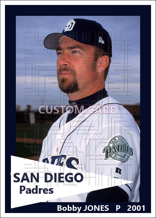 Bobby Jones - 2001 San Diego Padres - choose a size & style