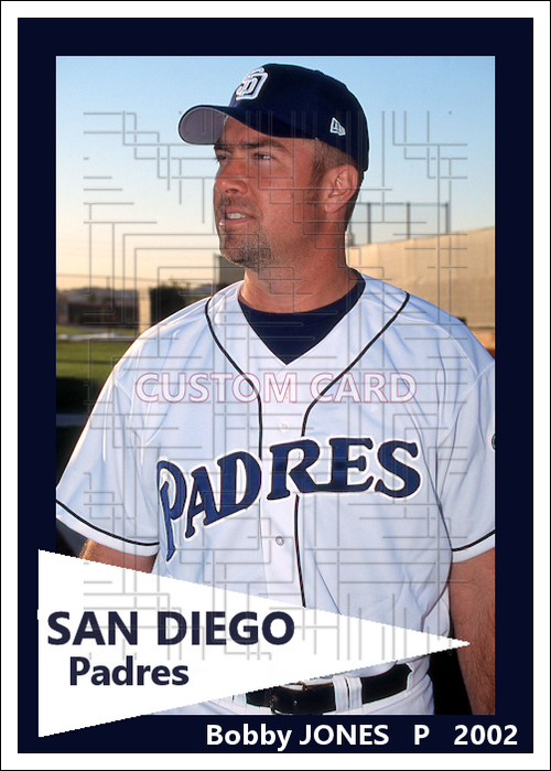 Bobby Jones - 2002 San Diego Padres - choose a size & style