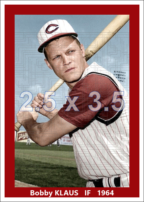Bobby Klaus - 1964 Cincinnati Reds - choose a size & style