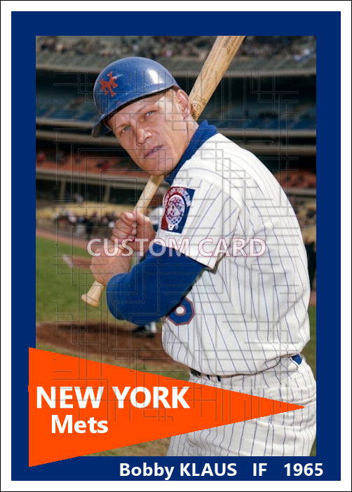 Bobby Klaus - 1965 New York Mets - choose a size & style