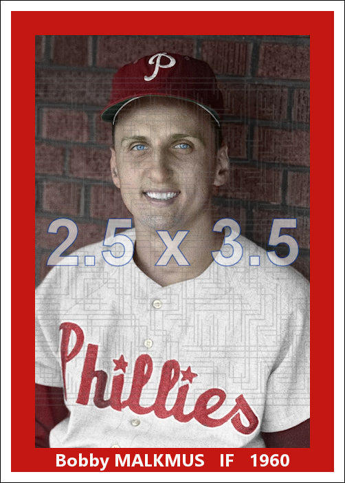Bobby Malkmus - 1960 Philadelphia Phillies - choose a size & style