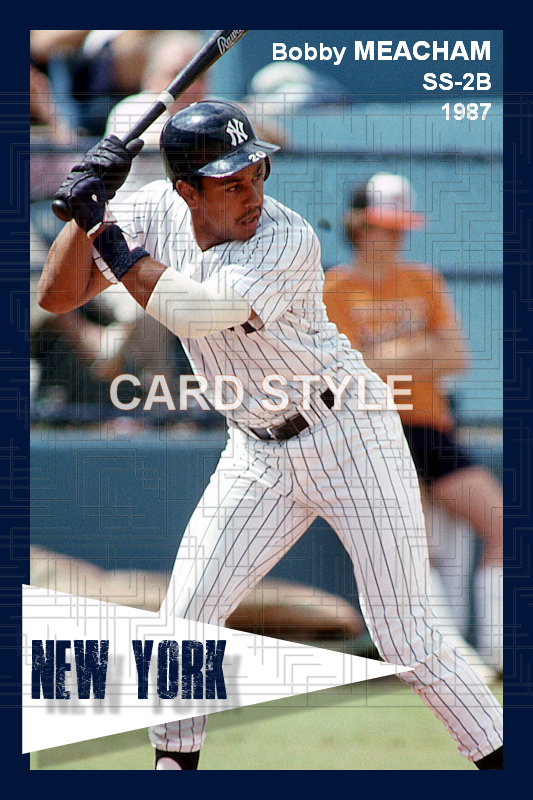 Bobby Meacham - 1987 New York Yankees - choose a size & style