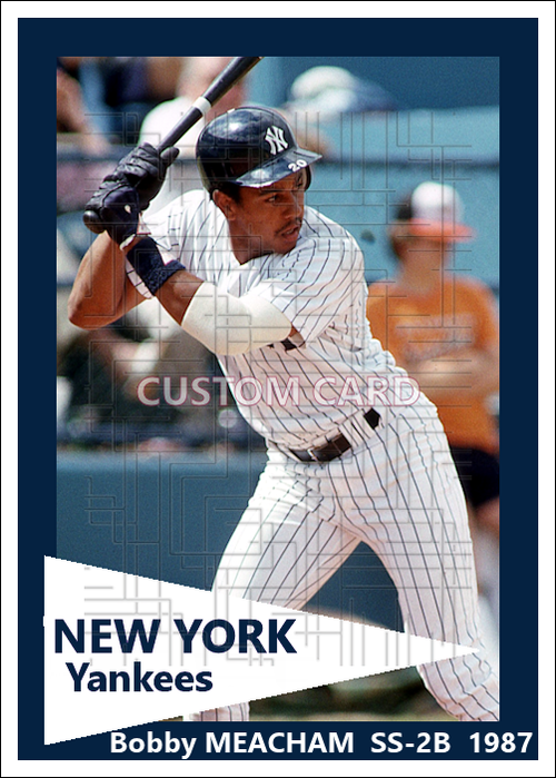 Bobby Meacham - 1987 New York Yankees - choose a size & style