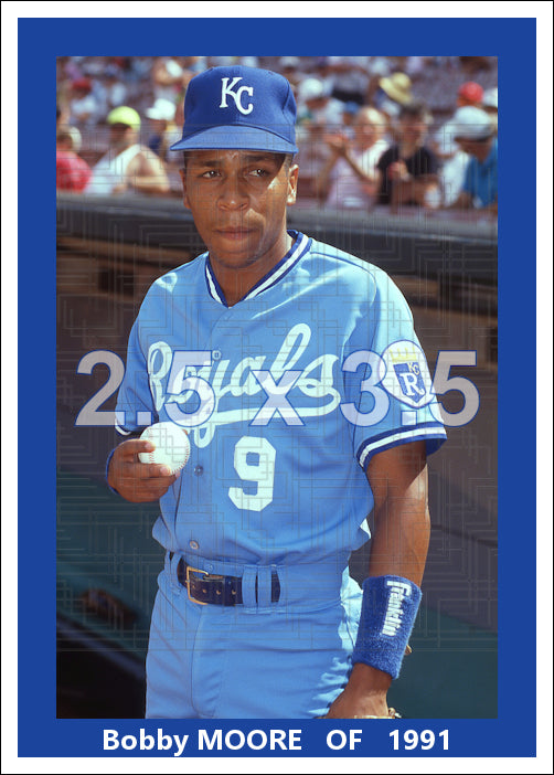 Bobby Moore - 1991 Kansas City Royals - choose a size & style