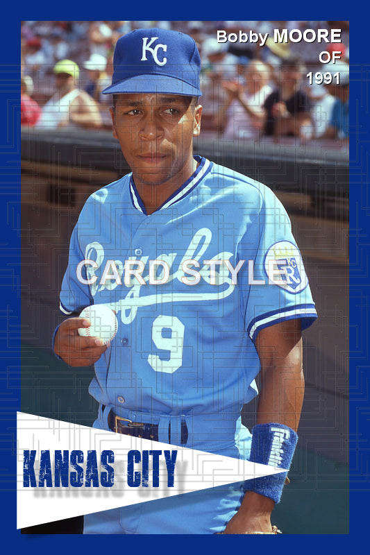 Bobby Moore - 1991 Kansas City Royals - choose a size & style