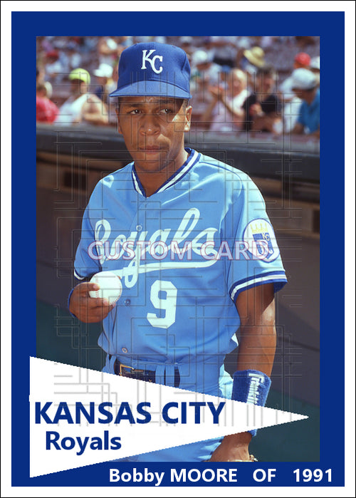 Bobby Moore - 1991 Kansas City Royals - choose a size & style